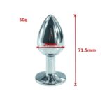 pluga anal de acero con strass small