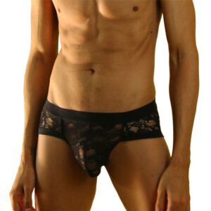 boxer de encaje negro