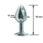 plug anal de acero con strass large