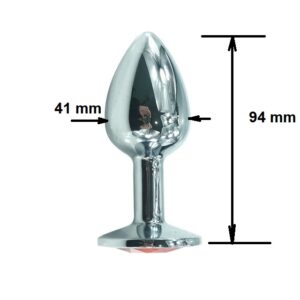 plug anal de acero con strass large